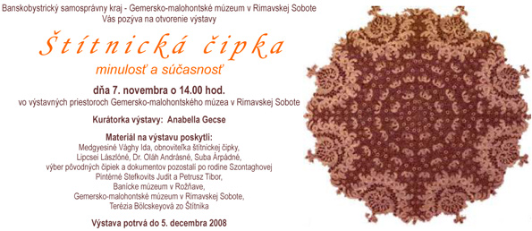 Štítnická čipka - minulosť a súčasnosť