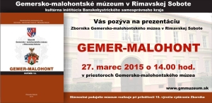 Prezentácia Zborníka Gemersko-malohontského múzea v Rimavskej Sobote GEMER-MALOHONT